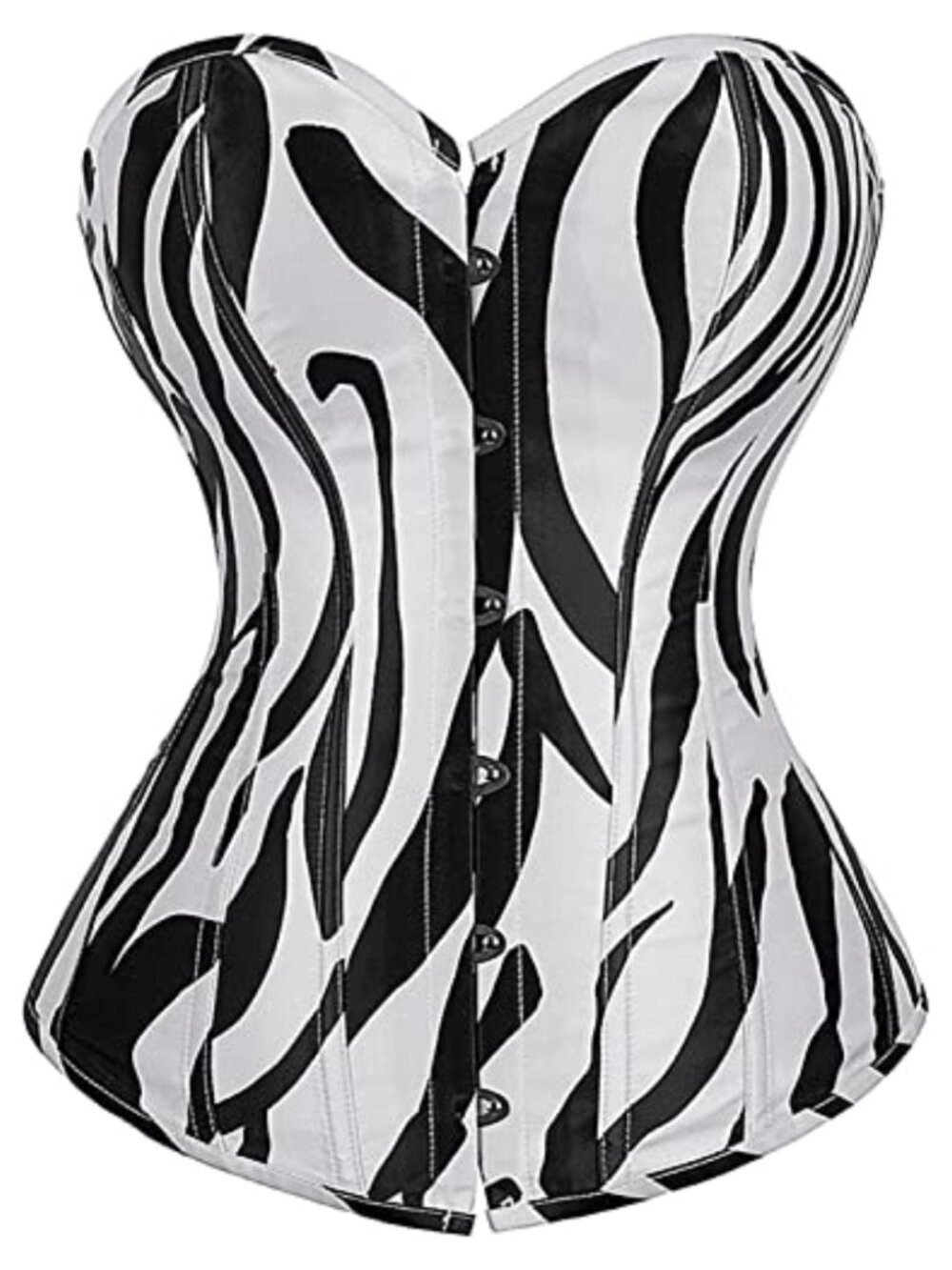 Satin Corset Top with Lace Up Back Overbust Bustier Waist Cincher Shapewear